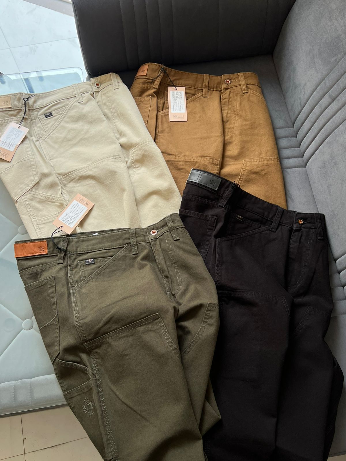Loose Fit Utility Denim Cargo Pants (Baggy Style)