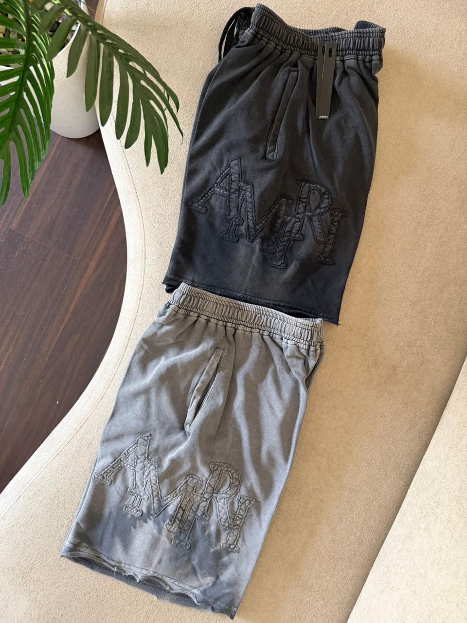 Vintage Acid-Wash French Terry Sweat Shorts