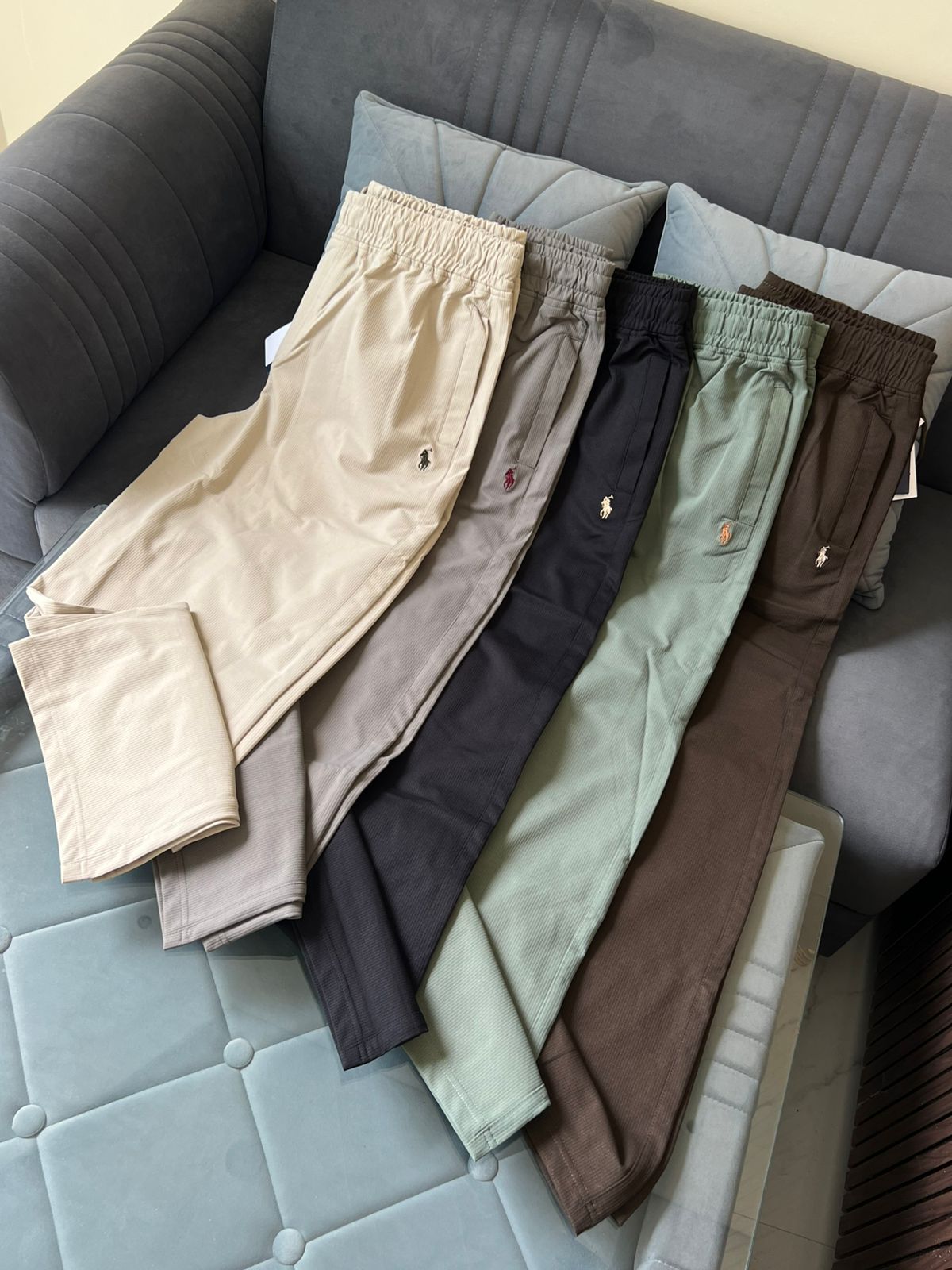Plus Size Textured Cord-Knit Drawstring Trousers (Imported Lower)