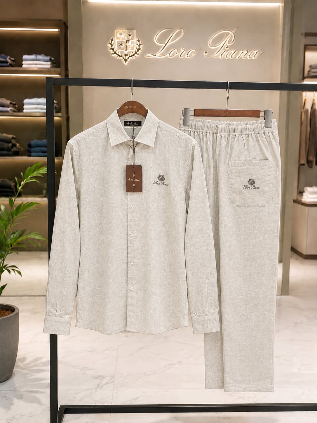 Luxury Pure Linen 2-Piece Shirt & Trousers Co-ord Set