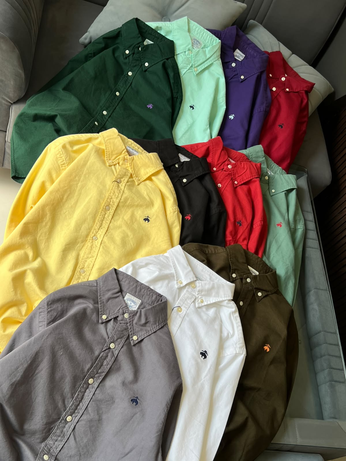 Brooks Brothers Style Golden Fleece Embroidered Cotton Oxford Shirt