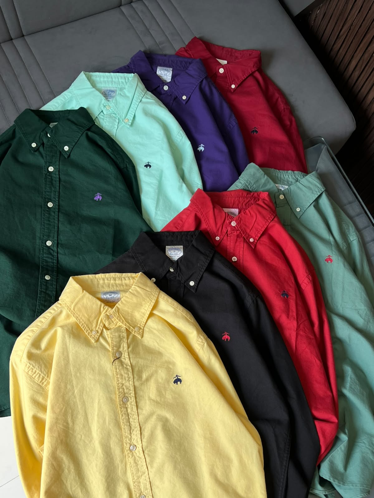 Brooks Brothers Style Golden Fleece Embroidered Cotton Oxford Shirt