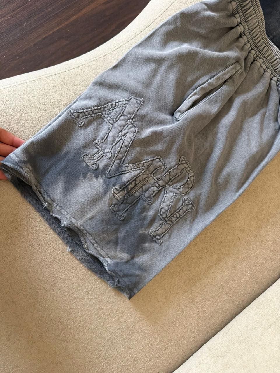 Vintage Acid-Wash French Terry Sweat Shorts