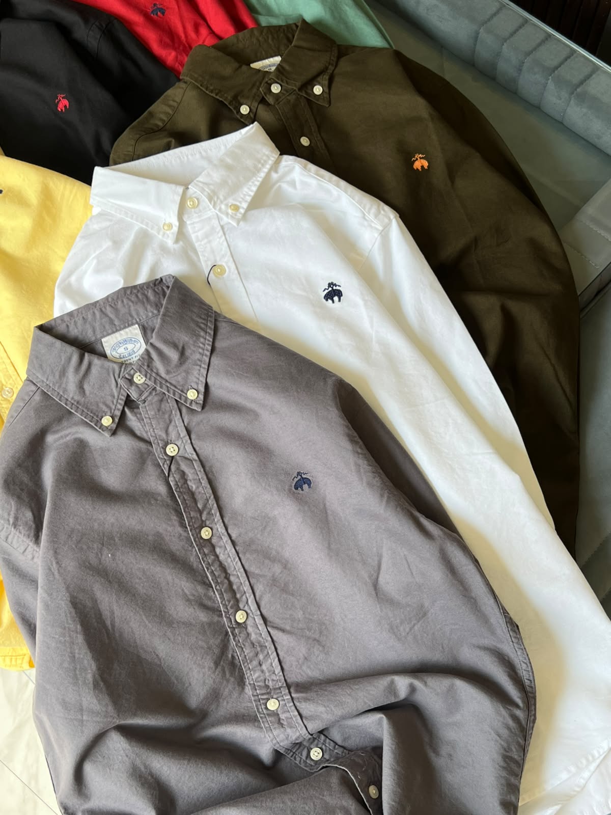 Brooks Brothers Style Golden Fleece Embroidered Cotton Oxford Shirt