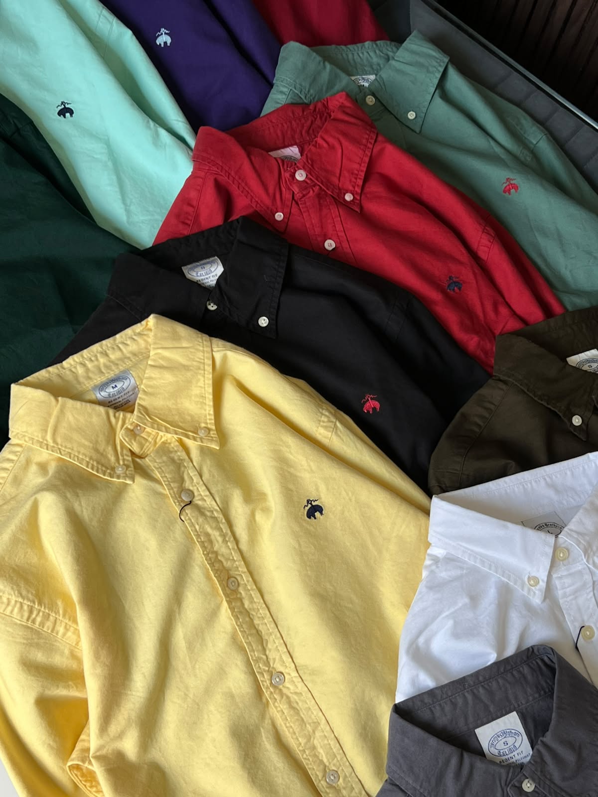 Brooks Brothers Style Golden Fleece Embroidered Cotton Oxford Shirt