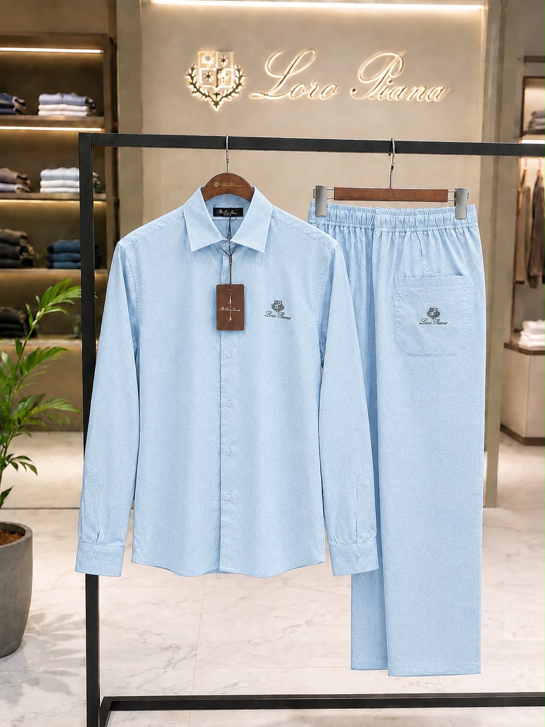 Luxury Pure Linen 2-Piece Shirt & Trousers Co-ord Set